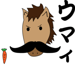 Mr.mustache and merry bunch! sticker #1656062