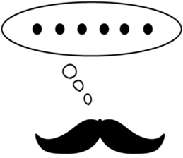 Mr.mustache and merry bunch! sticker #1656070