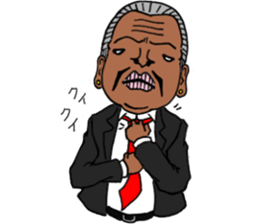 Cute gentleman of scary face sticker #1656666