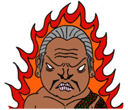 Cute gentleman of scary face sticker #1656670