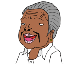 Cute gentleman of scary face sticker #1656673