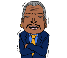 Cute gentleman of scary face sticker #1656675