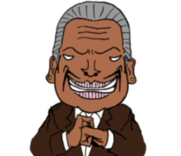 Cute gentleman of scary face sticker #1656676