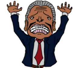 Cute gentleman of scary face sticker #1656679