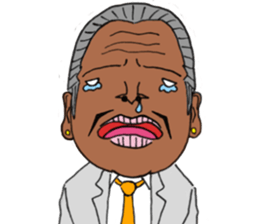 Cute gentleman of scary face sticker #1656680
