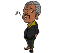 Cute gentleman of scary face sticker #1656683