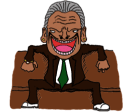 Cute gentleman of scary face sticker #1656684