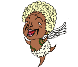 Cute gentleman of scary face sticker #1656688