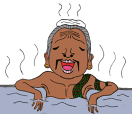 Cute gentleman of scary face sticker #1656690