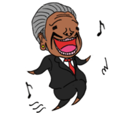 Cute gentleman of scary face sticker #1656692