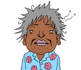 Cute gentleman of scary face sticker #1656693