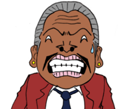 Cute gentleman of scary face sticker #1656694