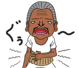 Cute gentleman of scary face sticker #1656696