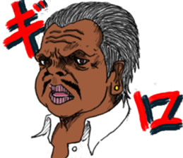 Cute gentleman of scary face sticker #1656698