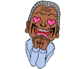 Cute gentleman of scary face sticker #1656699