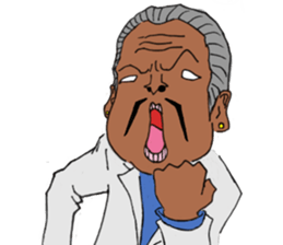 Cute gentleman of scary face sticker #1656700