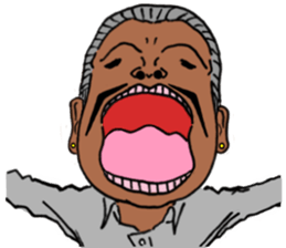 Cute gentleman of scary face sticker #1656701