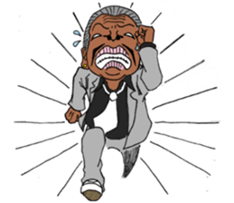 Cute gentleman of scary face sticker #1656703