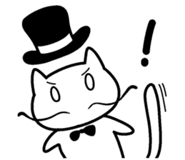 A Gentlemanly Cat sticker #1657244