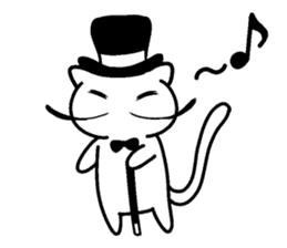 A Gentlemanly Cat sticker #1657260