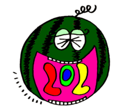 Colorful pop! super cute fruit friends sticker #1657548