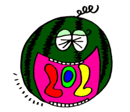 Colorful pop! super cute fruit friends sticker #1657548