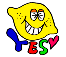 Colorful pop! super cute fruit friends sticker #1657549