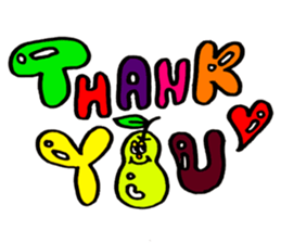 Colorful pop! super cute fruit friends sticker #1657553