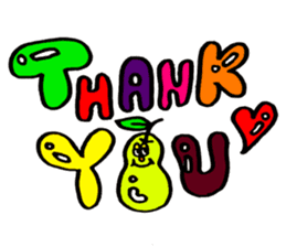 Colorful pop! super cute fruit friends sticker #1657553