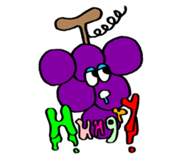 Colorful pop! super cute fruit friends sticker #1657555