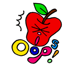 Colorful pop! super cute fruit friends sticker #1657557