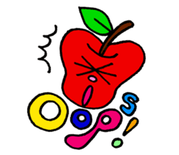 Colorful pop! super cute fruit friends sticker #1657557