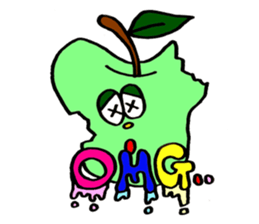 Colorful pop! super cute fruit friends sticker #1657558