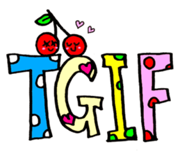 Colorful pop! super cute fruit friends sticker #1657559