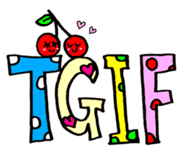 Colorful pop! super cute fruit friends sticker #1657559