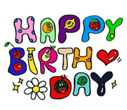 Colorful pop! super cute fruit friends sticker #1657562