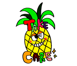 Colorful pop! super cute fruit friends sticker #1657564