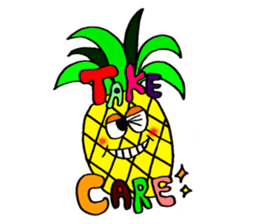 Colorful pop! super cute fruit friends sticker #1657564