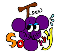 Colorful pop! super cute fruit friends sticker #1657565