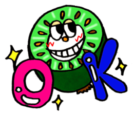 Colorful pop! super cute fruit friends sticker #1657572