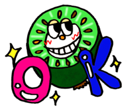 Colorful pop! super cute fruit friends sticker #1657572