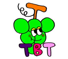 Colorful pop! super cute fruit friends sticker #1657573