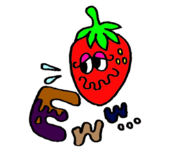 Colorful pop! super cute fruit friends sticker #1657581