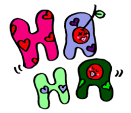 Colorful pop! super cute fruit friends sticker #1657583