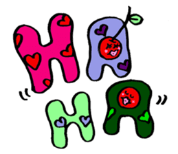 Colorful pop! super cute fruit friends sticker #1657583