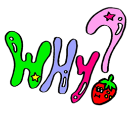 Colorful pop! super cute fruit friends sticker #1657584