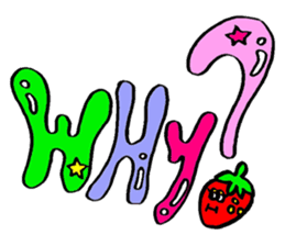 Colorful pop! super cute fruit friends sticker #1657584