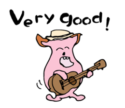 Pig ear cat sticker #1657633