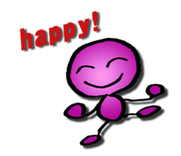 A happy colorful man has come. sticker #1657745