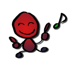 A happy colorful man has come. sticker #1657747